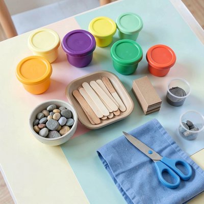 Zdjęcie aranżacji materiałów do zajęć