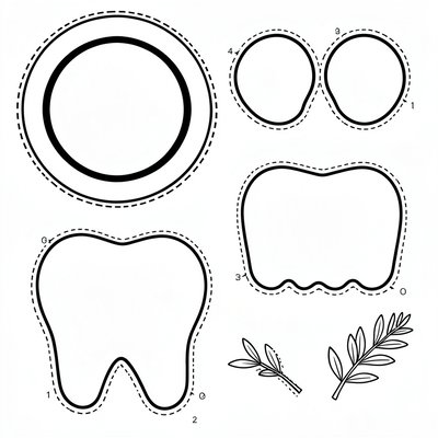 Szablony elementów pyszczka i ogona (do wydruku)