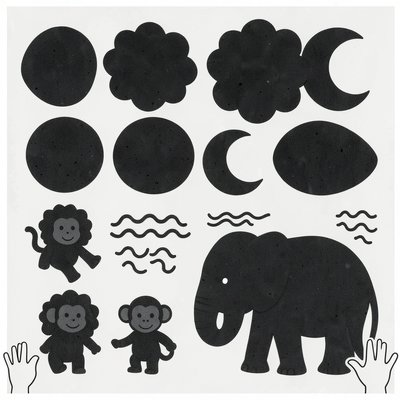 Arkusz stempelków z gąbki: wzory futra i grzywy