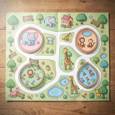 Mapa zoo — duży obrazek