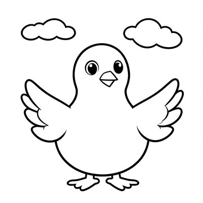 Kolorowanka prostego gołębia