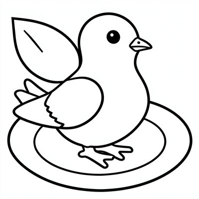 Kolorowanka: prosty gołąb