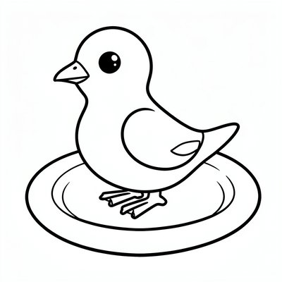 Kolorowanka: prosty gołąb