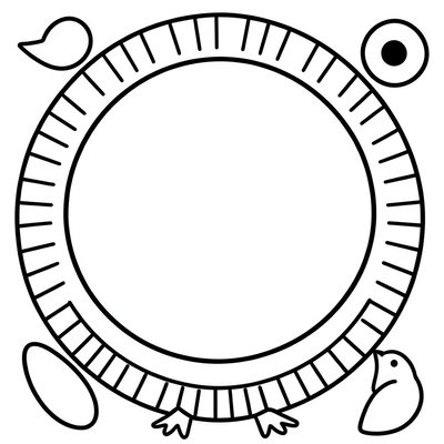 Szablon gołębia z papierowego talerzyka