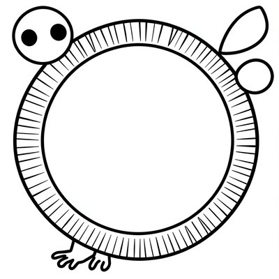 Szablon gołębia z papierowego talerzyka