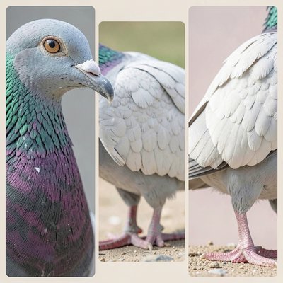 Szczegóły gołębia — zbliżenia