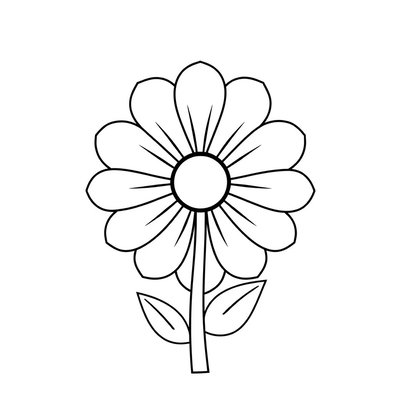 Szablon papierowego kwiatu