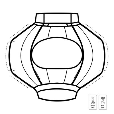 Szablon papierowego lampionu (A4)
