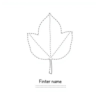 Szablon do wydruku: Odcisk liścia (pamiątka)