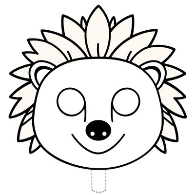 Maska jeża - szablon do druku