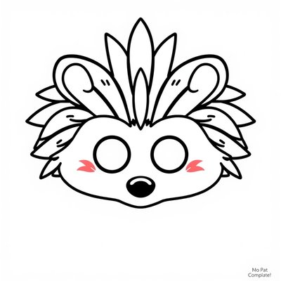 Maska jeża - szablon do druku