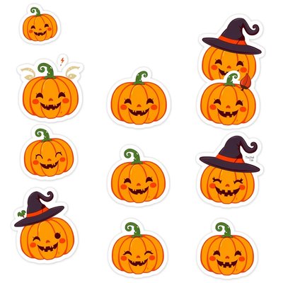 Arkusz naklejek 'mała dynia'