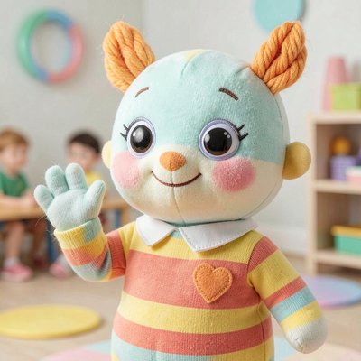 Bandurek — zbliżenie pacynki (wyraźna ilustracja)