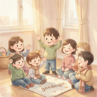 Ilustracja: "Pożegnanie Bandurka" — spokojna scena