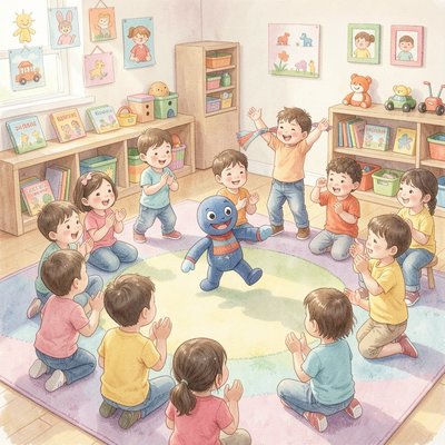 Scenka: "Szukamy przyjaciół" — ilustracja akcji