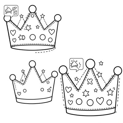 Szablon korony papierowej