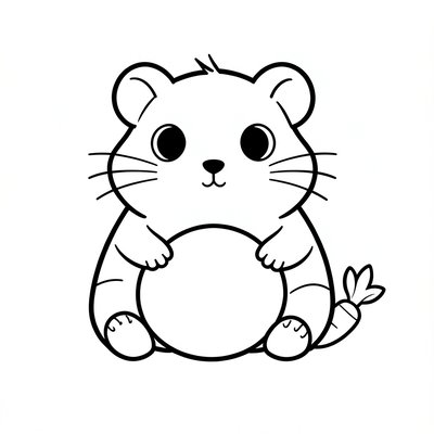 Kolorowanka – Mały chomik