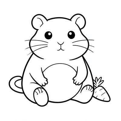 Kolorowanka – Mały chomik