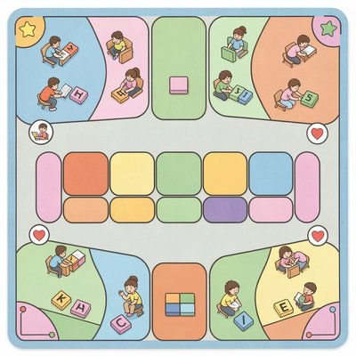 Duża mata do zabawy z literami (arkusz projektowy)