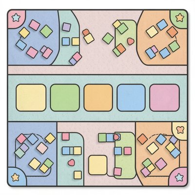 Duża mata do zabawy z literami (arkusz projektowy)