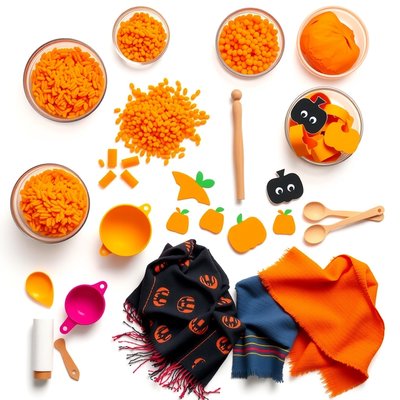 Zestaw materiałów — flat lay