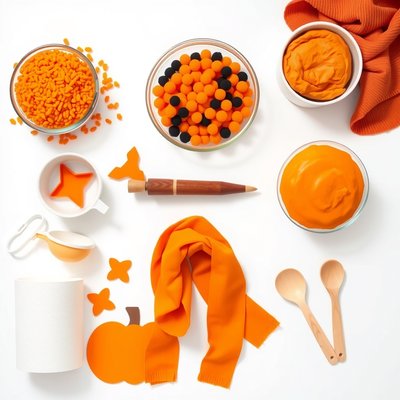 Zestaw materiałów — flat lay