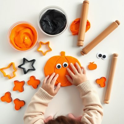 Stacja 2 — masa dyniowa (playdough)