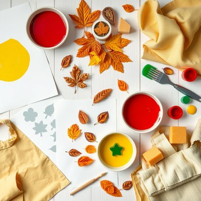 Zdjęcie materiałów — flat lay