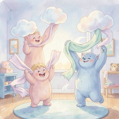 Ilustracja: Tańczące chmury i paskudy