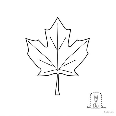 Szablon papierowego liścia (do wycięcia)