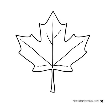 Szablon papierowego liścia (do wycięcia)