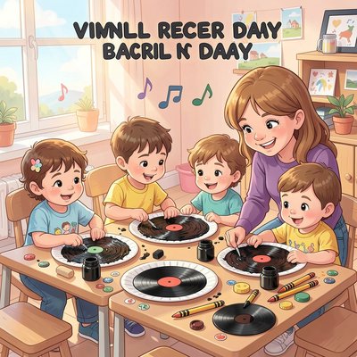 Plakat / baner zajęć — Dzień Płyty Winylowej