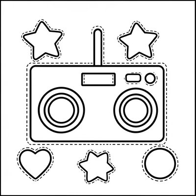 Szablon radia do wycięcia