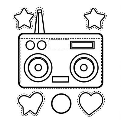 Szablon radia do wycięcia