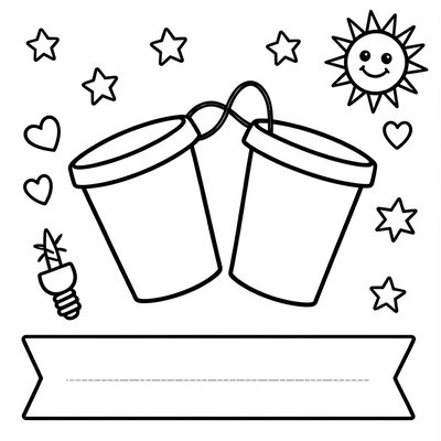 Kolorowanka: Telefon z kubków