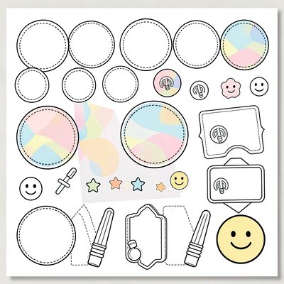 Szablony do druku: Etykiety stacji i elementy dekoracyjne