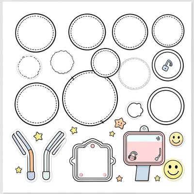 Szablony do druku: Etykiety stacji i elementy dekoracyjne