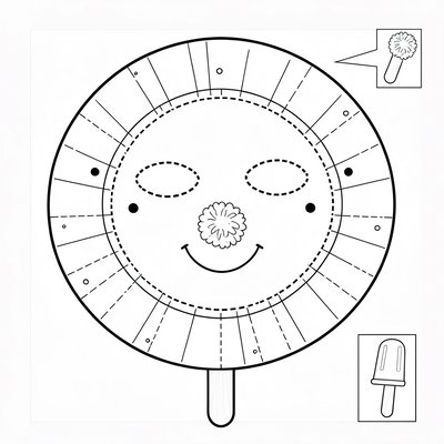 Szablon maski na talerzyk (do wydruku)