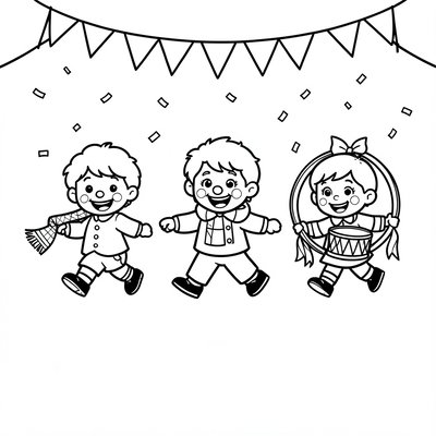 Kolorowanka — Mała parada