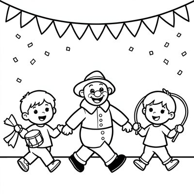 Kolorowanka — Mała parada