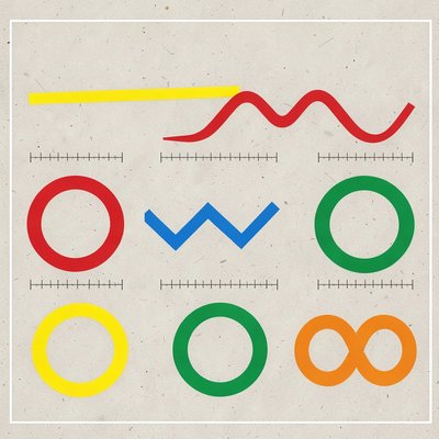 Szablon taśmy — Spacer po linie (widok z góry)