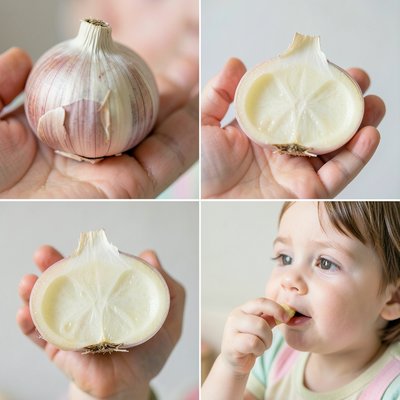 Eksploracja sensoryczna: zbliżenia czosnku