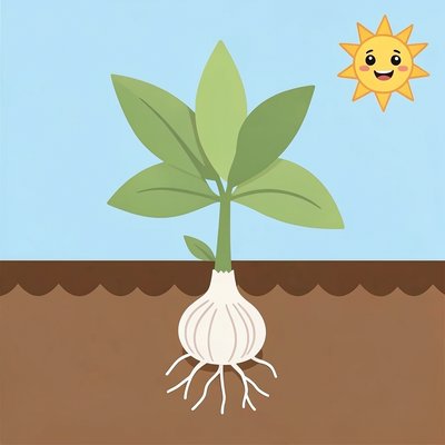 Prosty schemat rozwoju czosnku