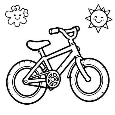 Kolorowanka — kontur roweru