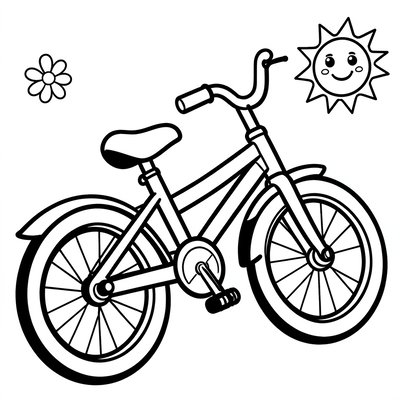 Kolorowanka — kontur roweru
