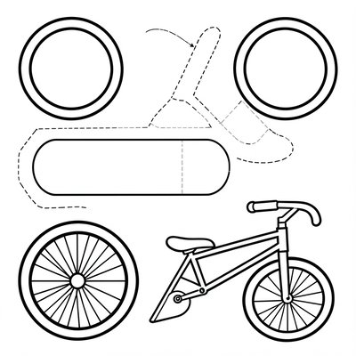 Szablony części roweru (do wydruku)
