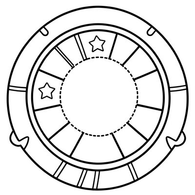 Szablon koła z talerza