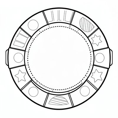 Szablon koła z talerza