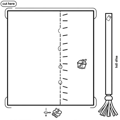 Szablon do wycięcia: prosty lampion (A4)
