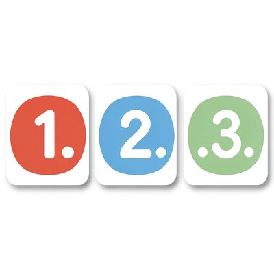 Karty kolorów i cyfr — proste ikony